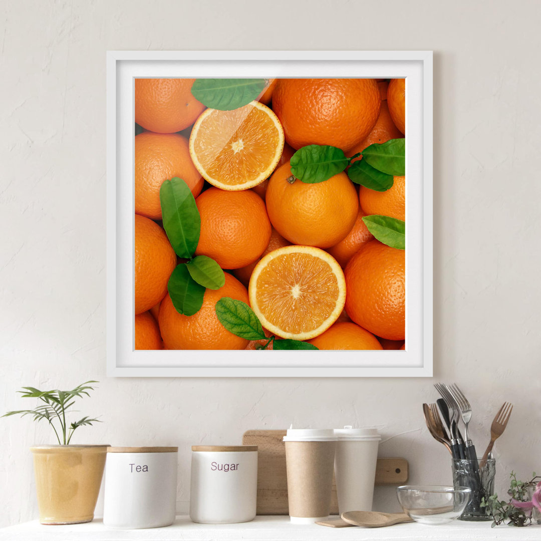 Gerahmtes Poster Juicy Oranges