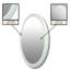 Miroir de salle de bain mural encadré, suspendu vertical ou horizontal, conception décorative légère-70924813