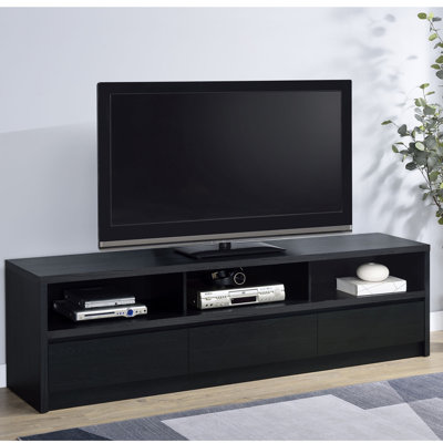Black 3-drawer TV Stand Media Console