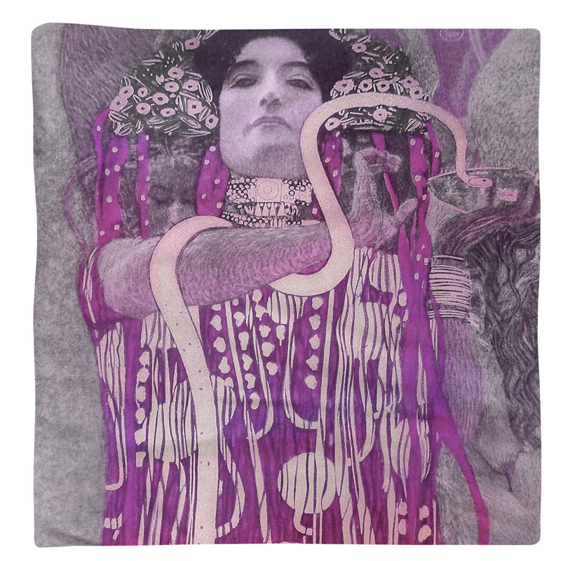 Gustav Klimt Cotton Square Napkin, Pink