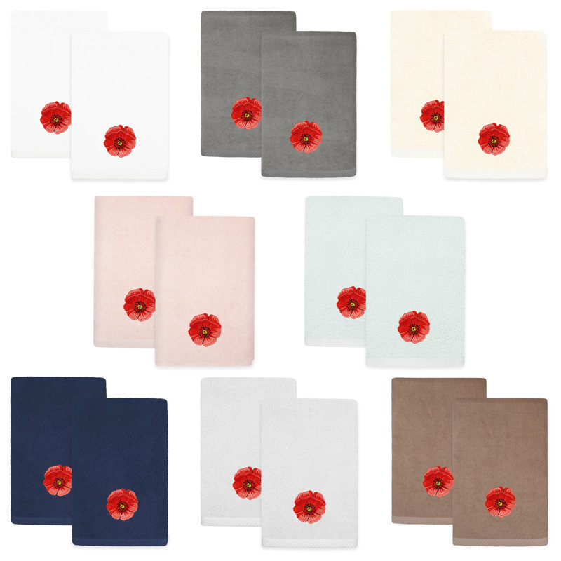 Ensemble de serviettes en coton 2 pièces, Gris anthracite