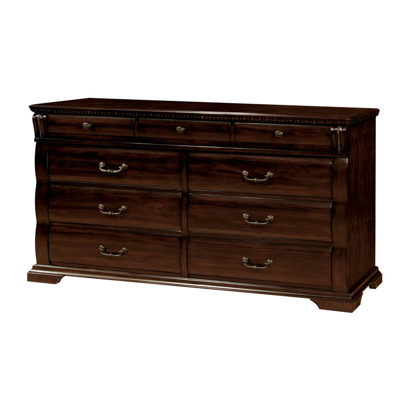 Commode 9 tiroirs l 63,6 po cerise