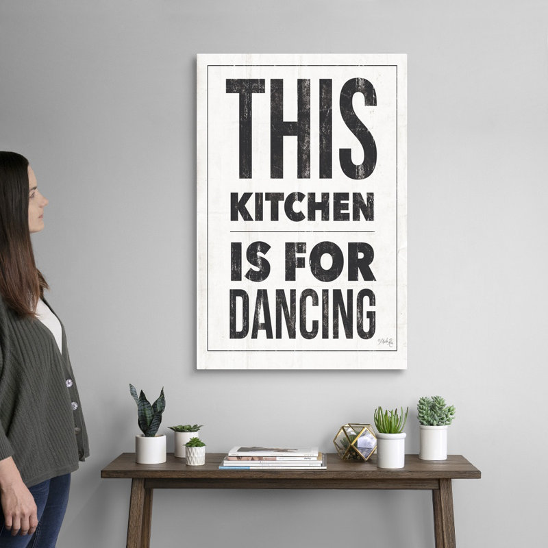 Reproduction d’art textuel sur toile, "this Kitchen" par Marla Rae, H 36 po x l 24 po x P 1,25 po, Toile tendue