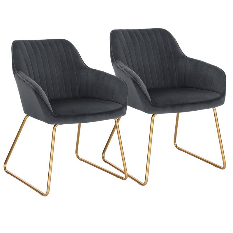 Gepolsterter Esszimmerstuhl Renard, Dark Grey