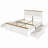  Full Size Solid Wood Platform Bed with 4 Storage Drawers, White/Brown-2082655240-2082655241