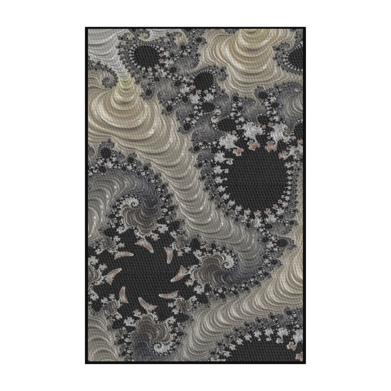 Tapis de zone noire à motifs, Rectangle 2 pi x 5 pi