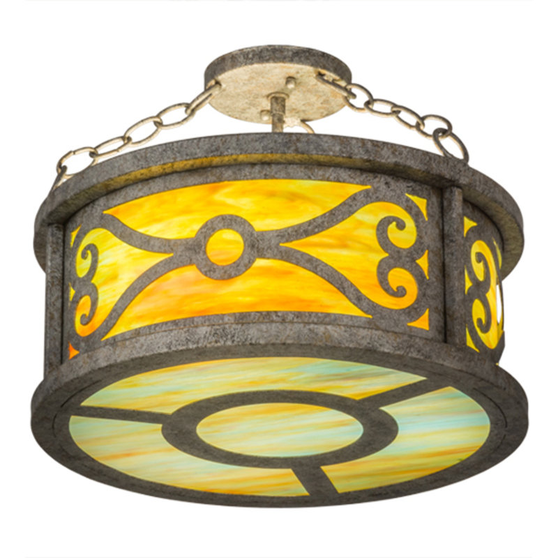 Jireth Glass Semi Flush Mount