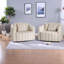 Chaises d'appoint pivotantes, baril de velours beige moderne de 39 pouces pour la maison