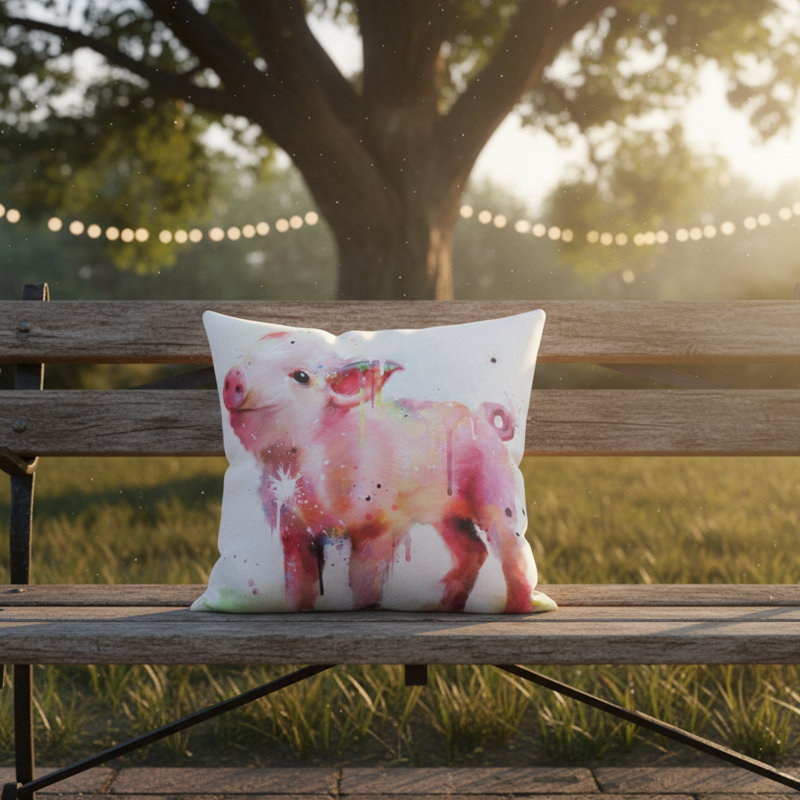 Coussin manuel à tisser manuel 18 po x 18 po Piggy