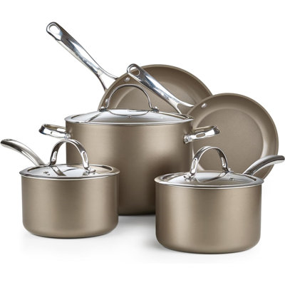 8 - Piece Non-Stick Anodized Aluminum Cookware Set