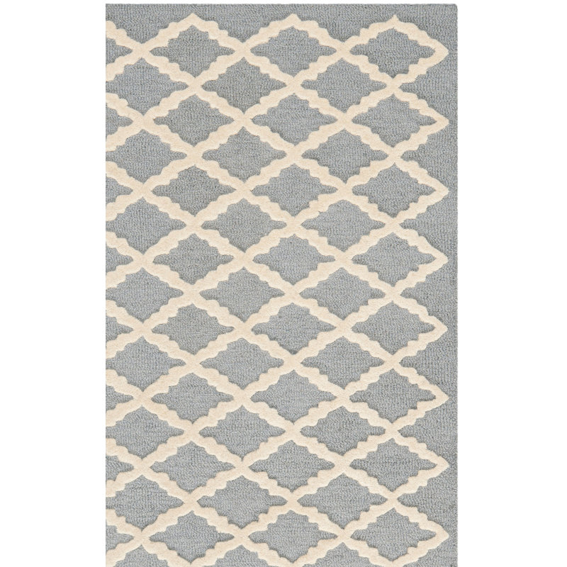 Cannen Hand Tufted Wool Geometric Rug, Rectangle 8' x 10'