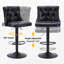 Tabouret de bar pivotant à hauteur réglable avec dossier et coussin de siège large (ensemble de 2)-1848337566-1848337507