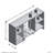 Kulju FMD Modular Corner Storage Unit with Open Shelf 