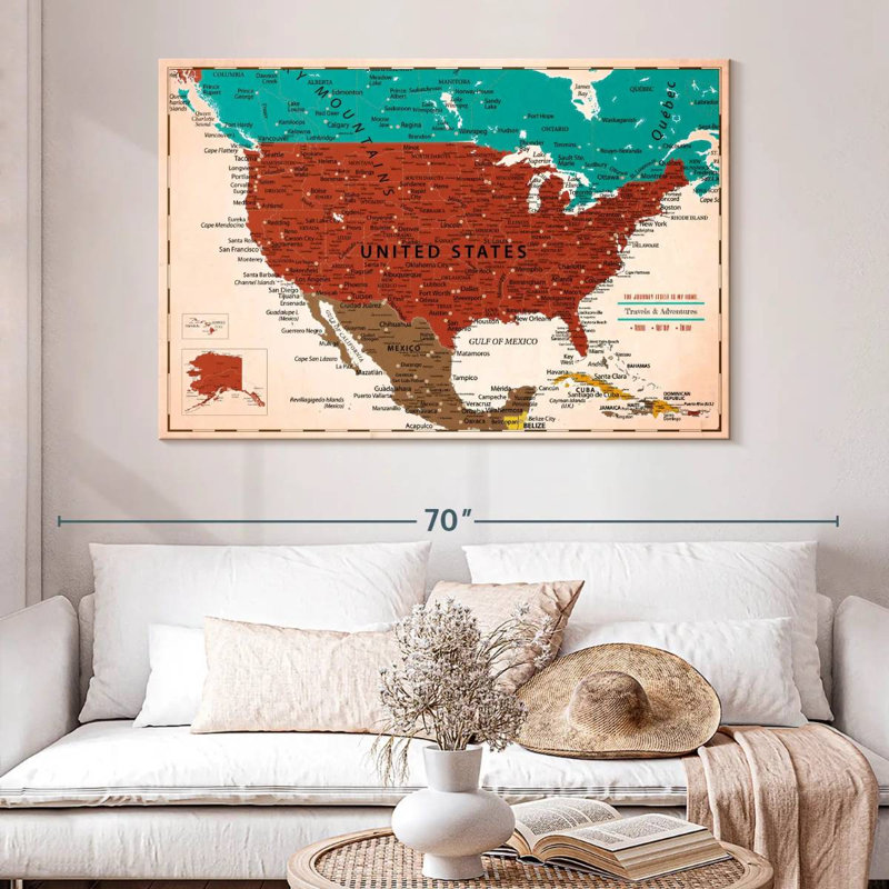 Épingle colorée USA Milstead IV, H 34 po x l 51 po