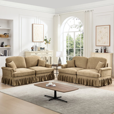 Ensemble de café à 2 places et - avec jupes détachables, segmenté, multiples configurations en café, fait de dossiers en forme de pétales de chenille