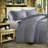 Durable 3-piece King Bedding Set, Grey Woven Polyester, Modern Design