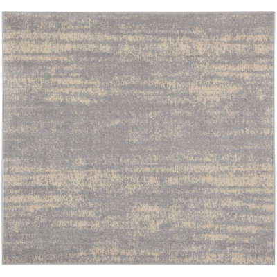 Nourison Essentials Grey Beige Indoor/Outdoor Area Rug