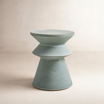 Imogene Seafoam Glaze Garden Stool
