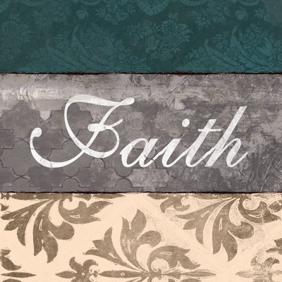 Faith Teal - Wrapped Canvas Print