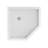 DreamLine SlimLine 36 inch D x 36 inch W x 2 3/4 inch H White Neo-Angle Shower Base with 2 inch Brushed Nickel Corner Round Drain-118321744