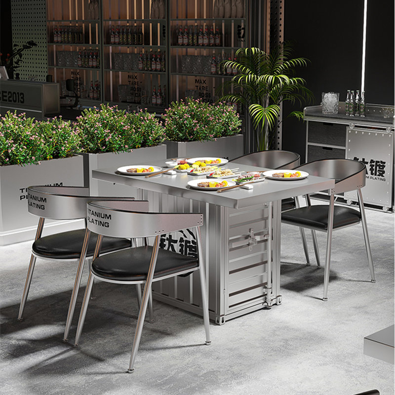 Katileya Pedestal Dining Set, 29.6"H x 55.2"L x 31.5"W