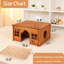 Cachette en bois pour cobaye, style brun 1