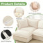 Canapé modulaire large et profond à housse en U avec housse, canapé 4 places avec bordures françaises, plusieurs grands coussins, canapé moelleux à siège profond et moelleux pour salon, appartement, tissu chenille-512902056-512902058