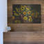 «Sunflowers With Two Crimson Vases» par Christopher Pierce, art mural en métal-1972685883