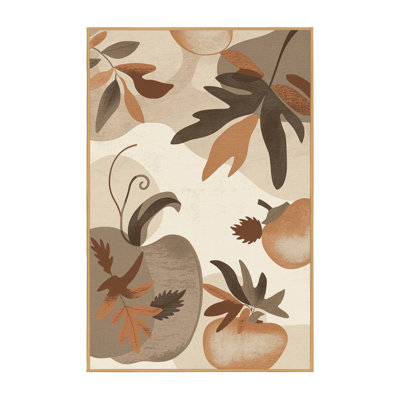 Machine Washable Rhawnhurst Thanksgiving Modern & Contemporary Abstract Rug in Beige – LightBrown Binding