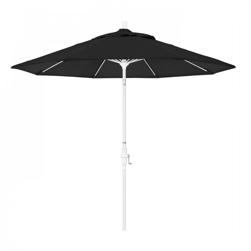 Parasol de marché 9 pi Roverta, Toile Sunbrella® noir