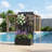 Metal Planter Box with Trellis with Wheels-55307886