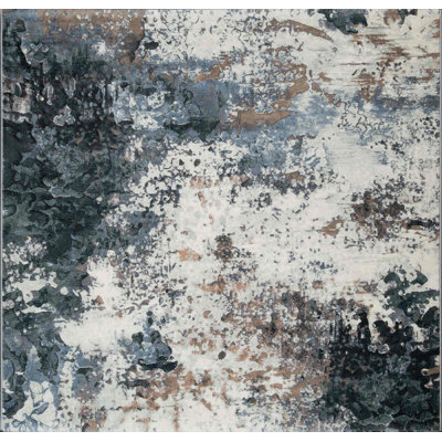 Abbingt Machine Woven Blue Indoor Rug