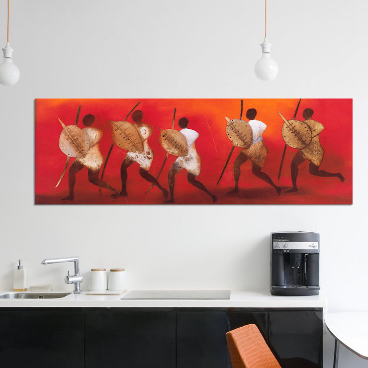 «Figuras II», impression sur toile, H 12 po x l 36 po x P 1,5 po, Toile tendue