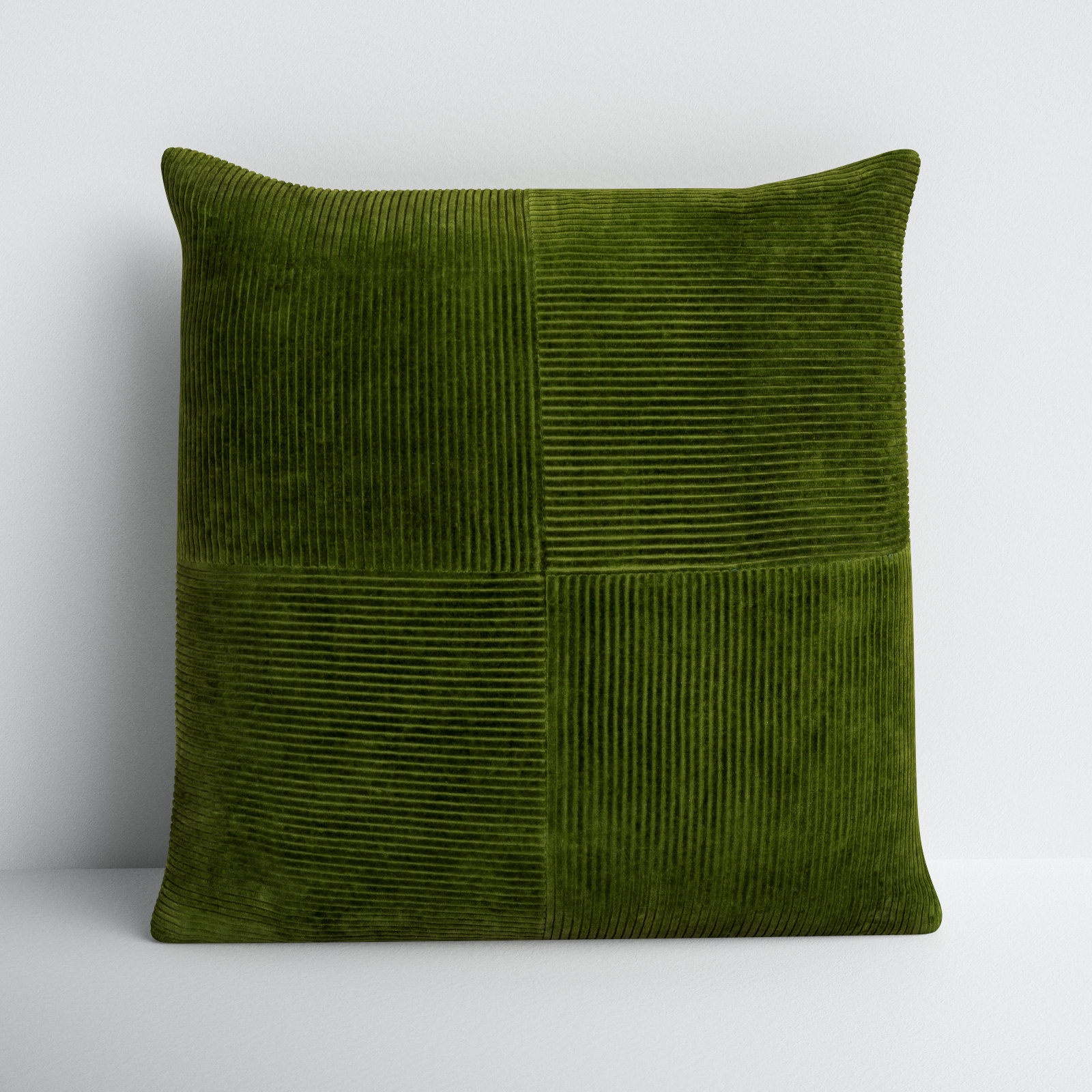 Selma Cotton Pillow Cover, 22" x 22", Olive