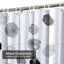 Rideau de douche abstrait à pois noirs avec 12 crochets-675056981