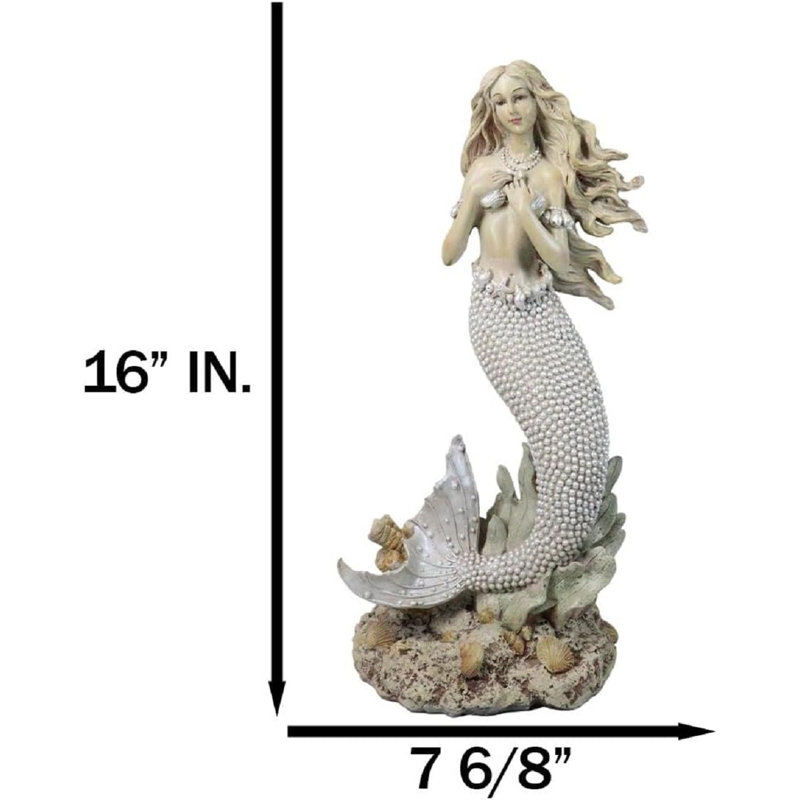 Figurine Ariel sirène marine nacrée marine
