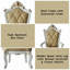 Fauteuil picard 2 pièces, similicuir caramel et perle antique