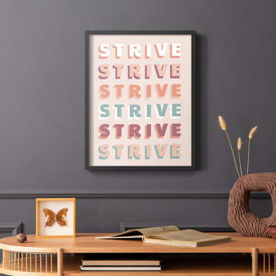 Strive Framed Print - Solid Wood