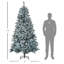 Arbre de Noël artificiel enneigé 7,5 pi