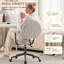 Chaise de bureau moderne rembourrée, chaise de bureau à dossier coquille, chaise de bureau pivotante réglable-106693447