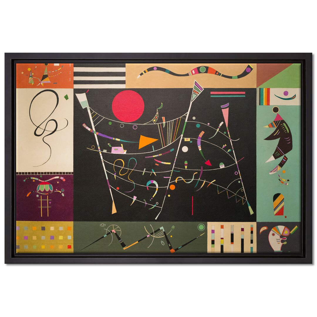 Gerahmtes Leinwandbild Studie für das Ensemble von Wassily Kandinsky