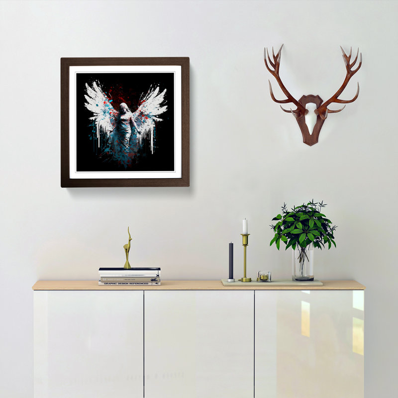 Single Picture Frame Print on Wood, Walnut