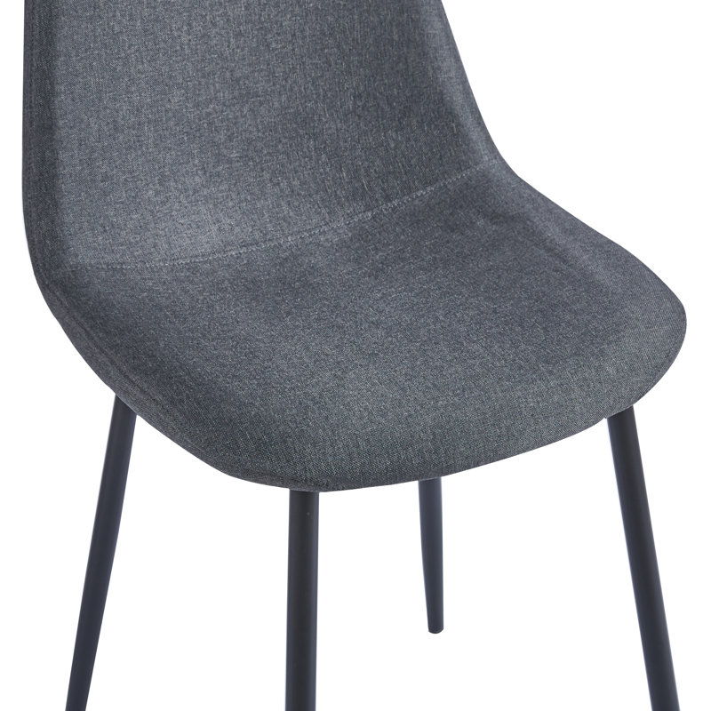 Chaise d'appoint en tissu Jisella, Gris