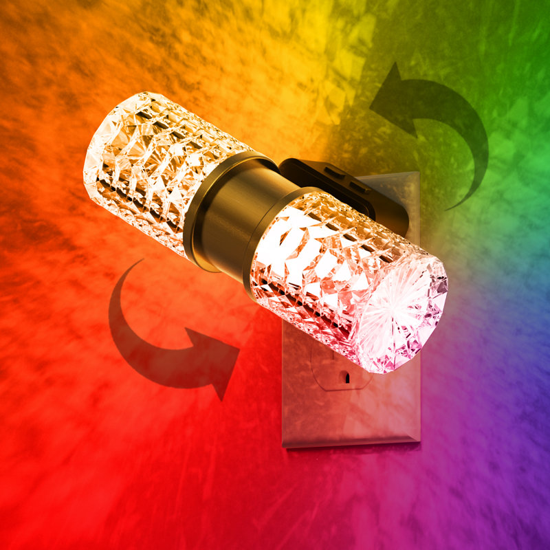 Veilleuse monocylindre à cylindre en diamant avec 3000 RVB et mémoire de couleur