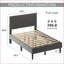 Structure de lit double en contreplaqué pleine grandeur avec rangement pour le linge - silencieux, sans sommier, gris carbone pour la chambre à coucher-2007874263