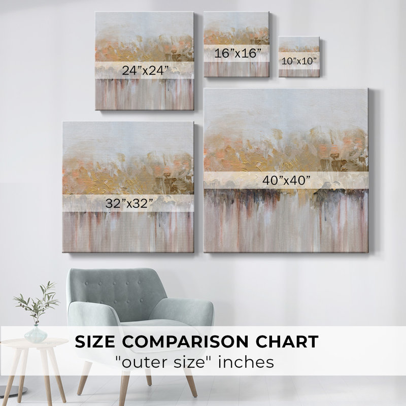 Champagne Shadows-Gallery Wrapped Canvas, 16" H x 16" W