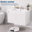 Meuble-lavabo mural moderne cannelé de 61 cm (24 po), 2 portes, lavabo en céramique blanche, revêtement en PVC imperméable-170098314-170098319