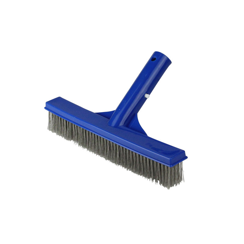 9.75" Blue Stainless Steel Algae Brush For Cement Pools