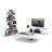 Furnishome Mid Century Modern TV Stand With 4 Open Shelves, Metal Accents, And Durable Construction For Enhanced Entertainment-1557590595