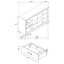 Commode 6 tiroirs Brookes cacao foncé-93620011